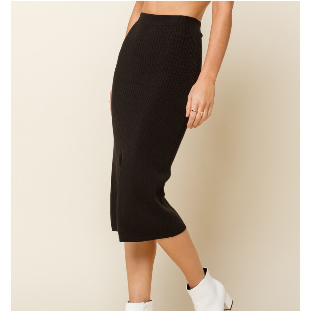 NWT Free People Skyline Ribbed Midi Skirt - Picture 3 of 6